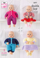 King Cole Dollymix DK Dolls Clothes Pattern 5571