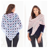 King Cole Drifter 4-Ply Shawl Crochet Pattern 5583