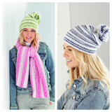 King Cole Stripe DK Hats, Berets and Scarves Pattern 5598