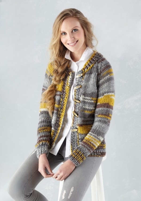 King Cole Quartz Super Chunky Sweater and Cardigan Pattern 5636