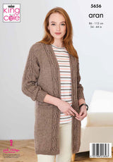King Cole Forest Aran Waistcoat and Jacket Knitting Pattern 5656