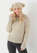 King Cole Timeless Classic Super Chunky Sweater, Hat & Scarf Pattern 5669