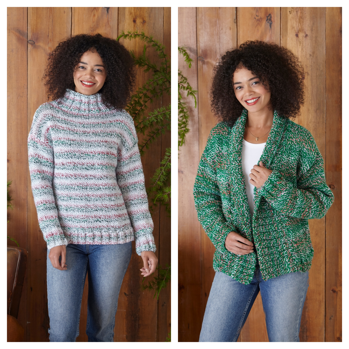 King Cole Christmas Super Chunky Cardigan & Sweater Pattern 5780