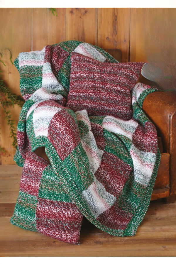 King Cole Christmas Super Chunky Blanket, Cushions and Bed Runner Pattern 5782