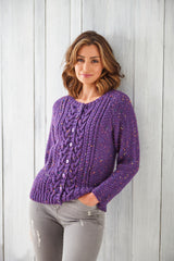 King Cole Big Value Tweed DK Sweater & Cardigan Pattern 6092