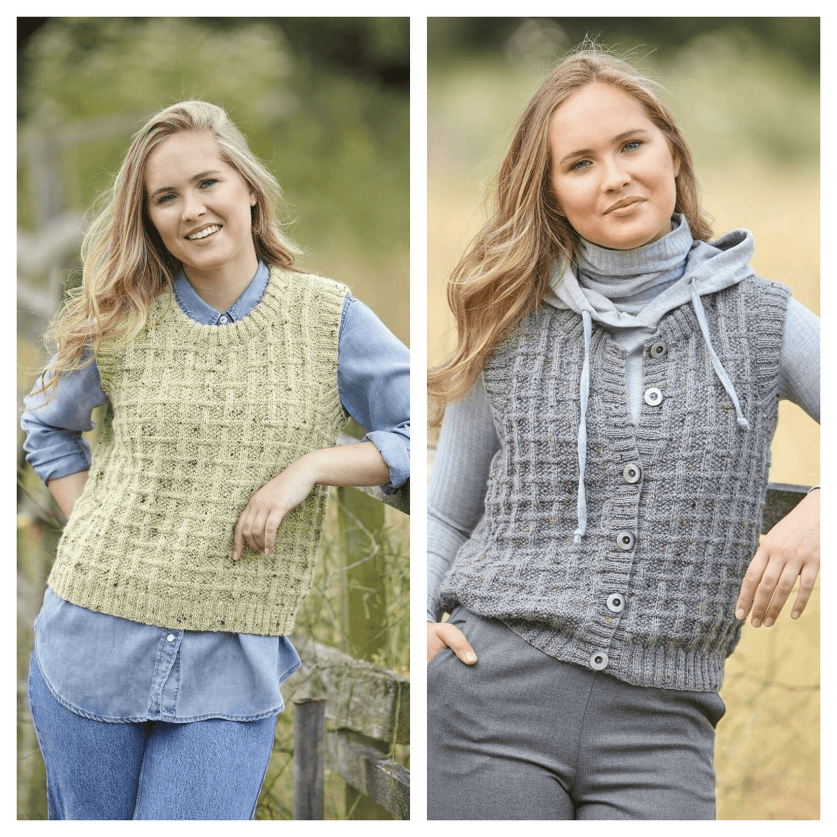King Cole Homespun Prism DK Tank & Waistcoat Pattern 6100