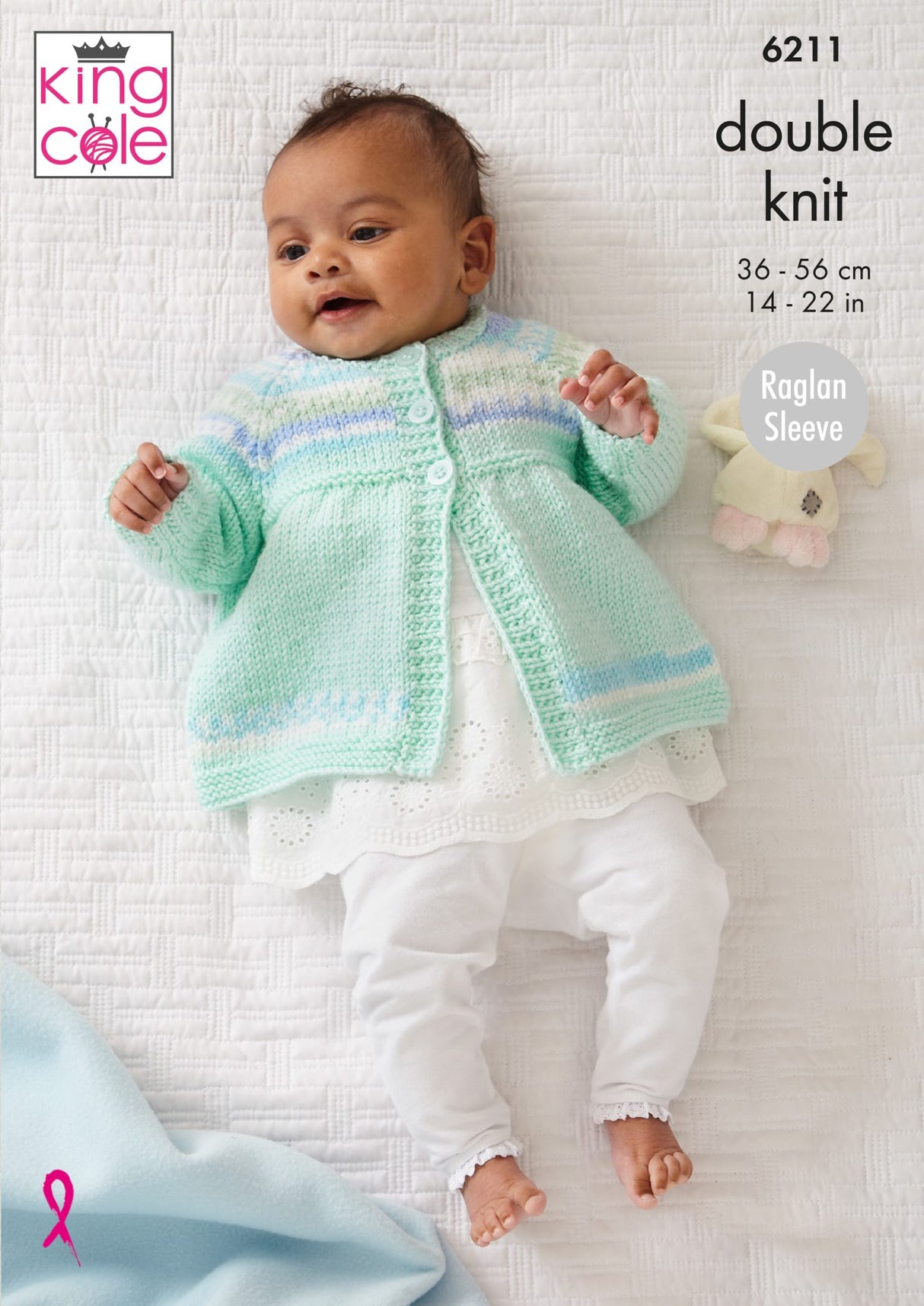 King Cole Cherished DK Cardigan, Sweater, Matinee Coat and Hat Pattern 6211