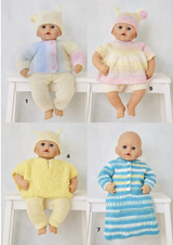 King Cole DK & Chunky Doll's Clothing Pattern 6216