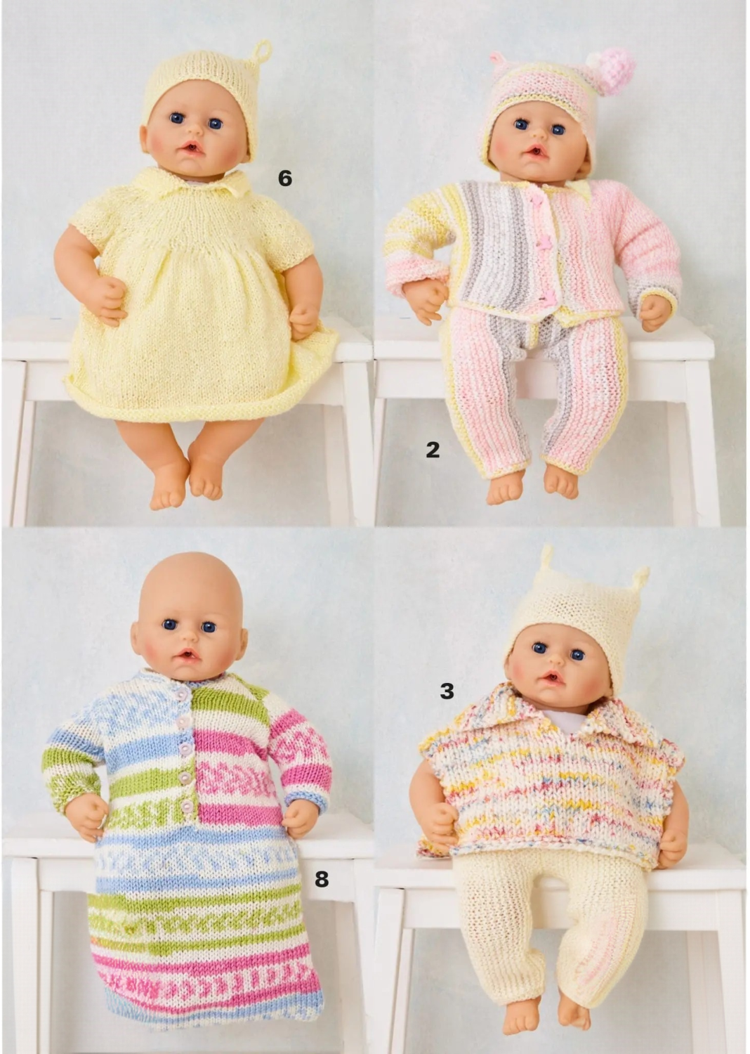 King Cole DK & Chunky Doll's Clothing Pattern 6216