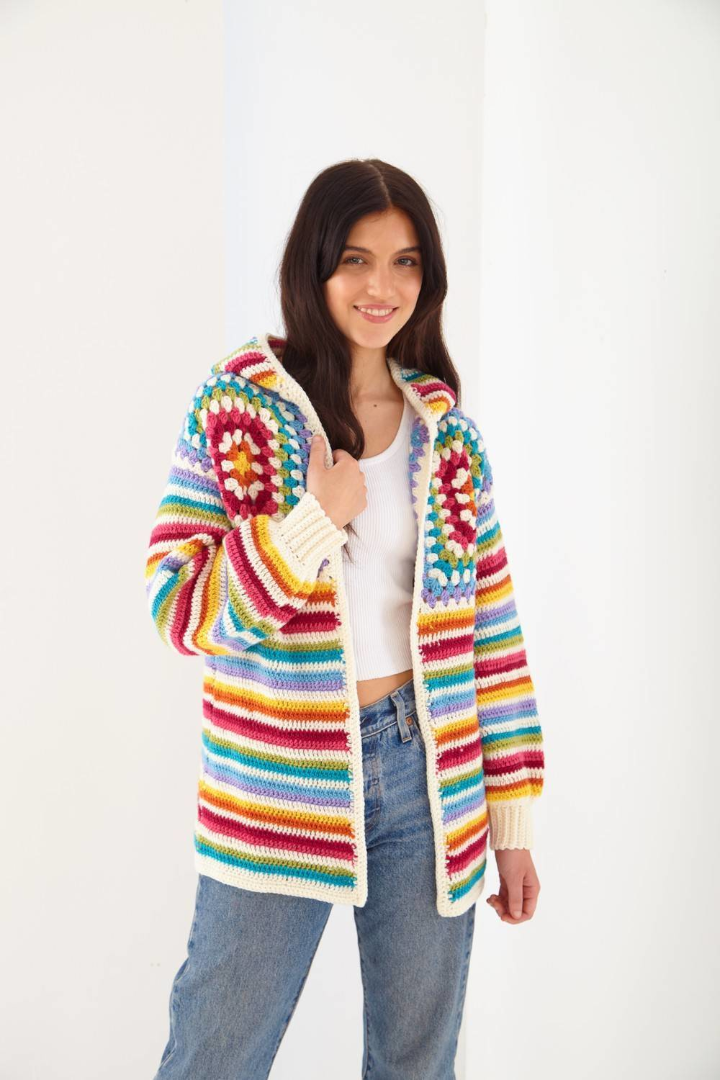 King Cole Merino Blend DK Crochet Cardigan and Jumper Pattern 6259