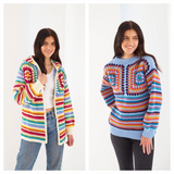 King Cole Merino Blend DK Crochet Cardigan and Jumper Pattern 6259