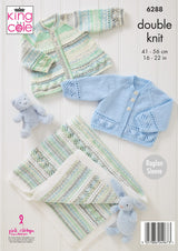 King Cole Cherished DK Jacket, Cardigan and Blanket Pattern 6288