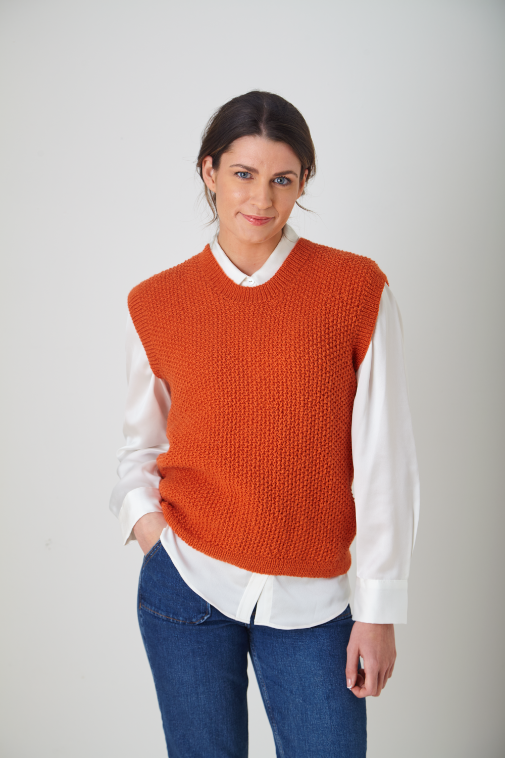 King Cole Merino Blend 4-Ply Cardigan and Slipover Pattern 6295