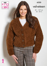 King Cole Velveteen Super Chunky Cardigan & Waistcoat Pattern 6320