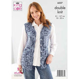 King Cole Linendale Reflections DK Cardigan and Waistcoat Pattern 6337