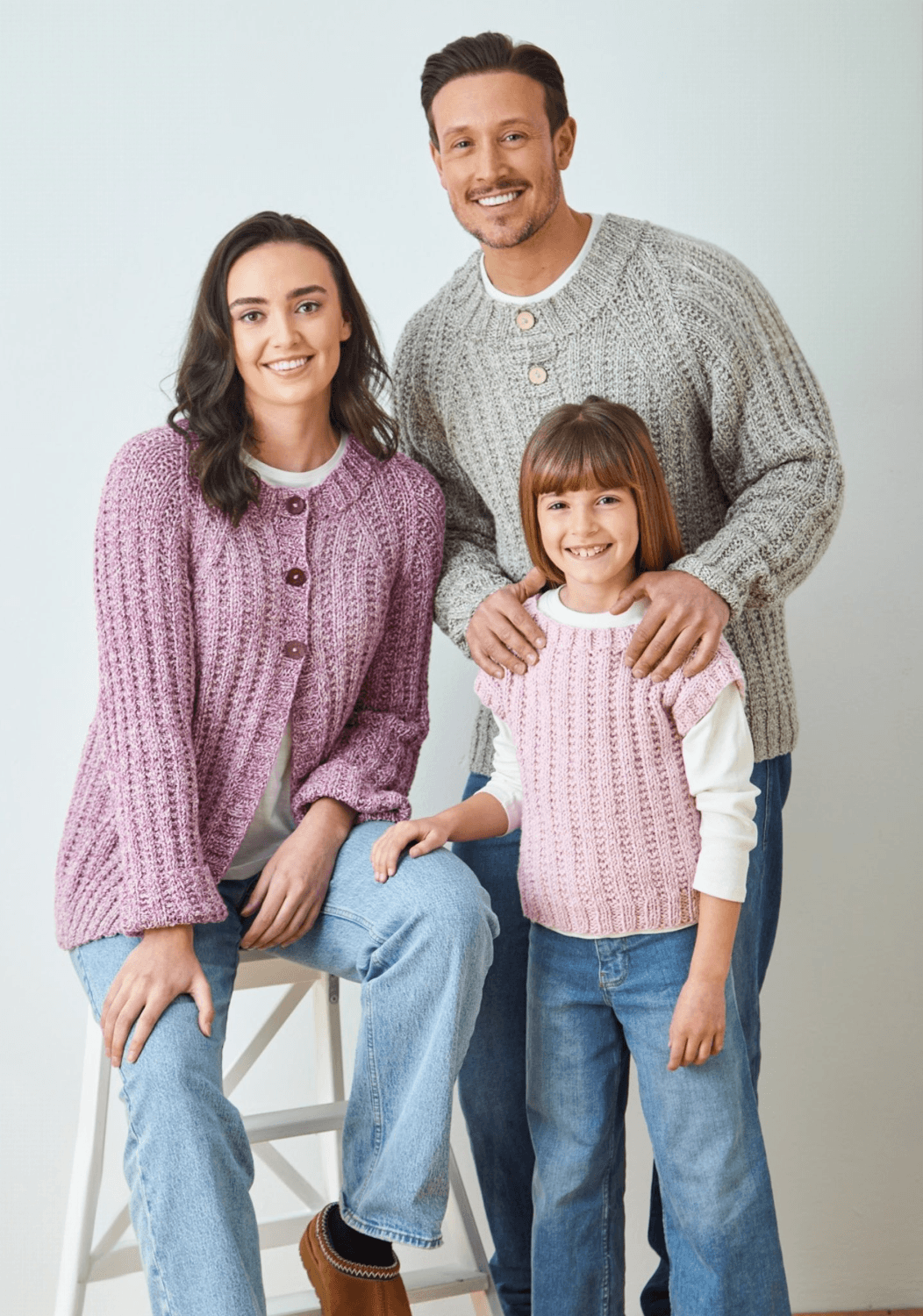 King Cole Simply Denim Chunky Sweater,Top & Cardigan Pattern 6375