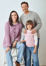 King Cole Simply Denim Chunky Sweater,Top & Cardigan Pattern 6375