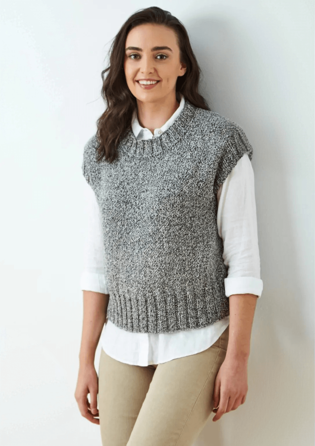 King Cole Simply Denim Chunky Sweater & Vest Top Pattern 6376