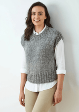 King Cole Simply Denim Chunky Sweater & Vest Top Pattern 6376