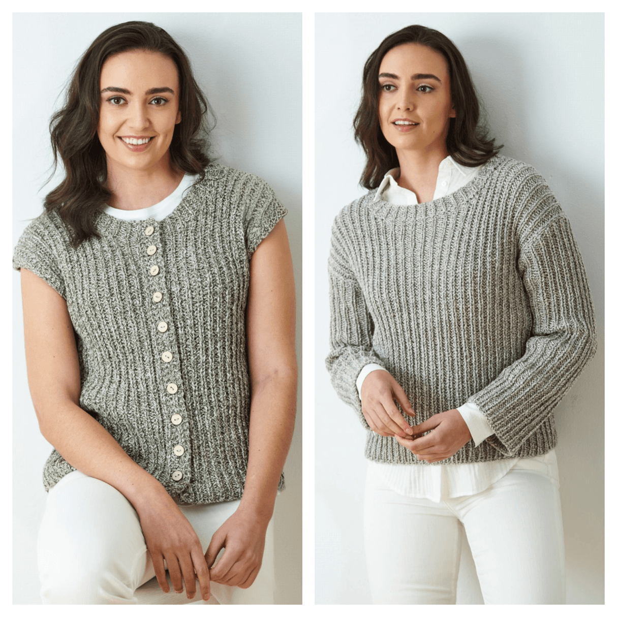 King Cole Simply Denim Chunky Sweater & Waistcoat Pattern 6377