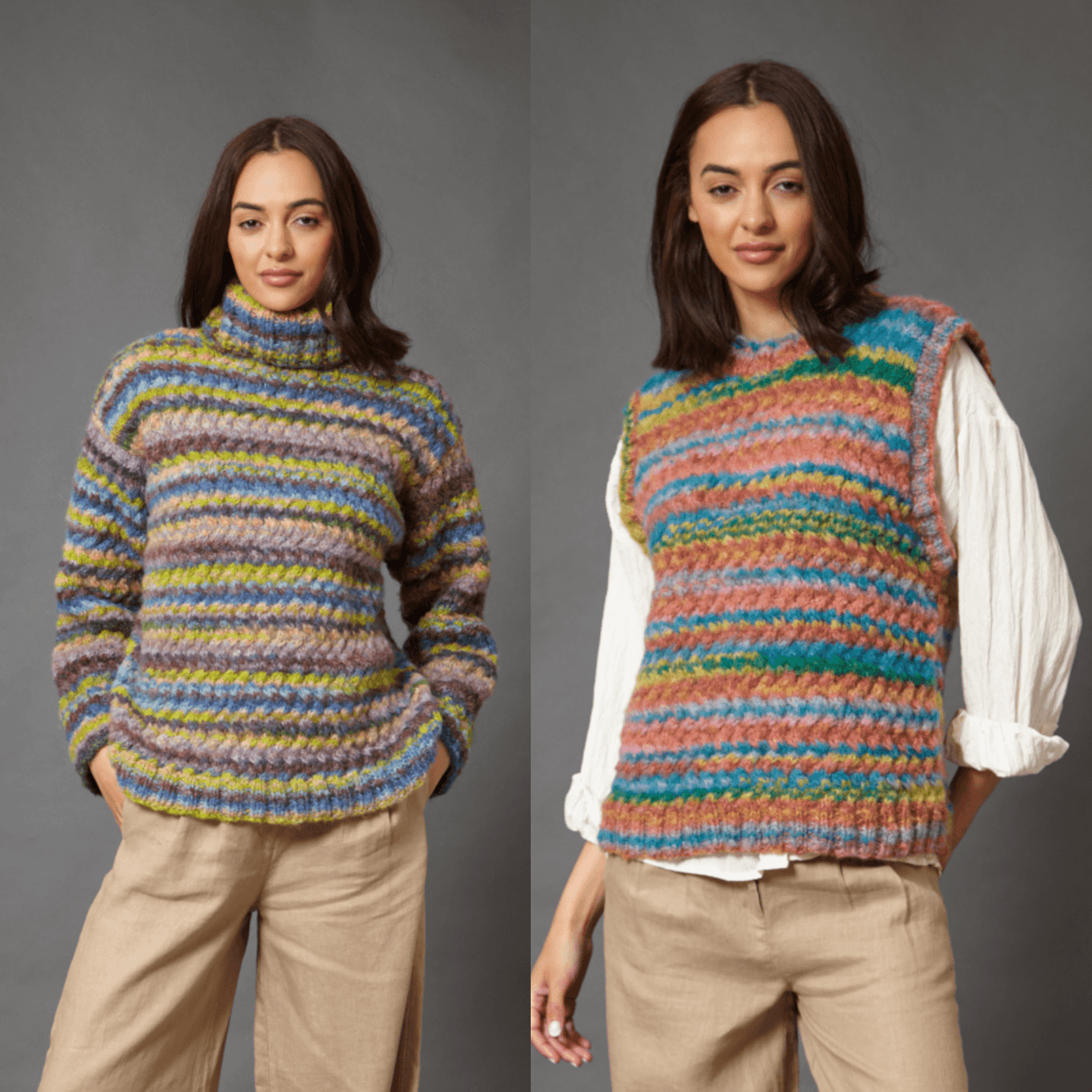 King Cole Flair Chunky Sweater & Tank Top Pattern 6385