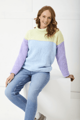 King Cole Yummy Glitz Chunky Sweater and Hooded Top Knitting Pattern 6393