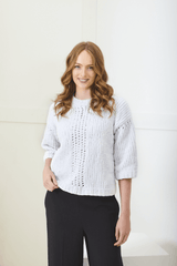 King Cole Yummy Glitz Chunky Sweater and Sleeveless Top Knitting Pattern 6395
