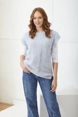 King Cole Yummy Glitz Chunky Sweater and Sleeveless Top Knitting Pattern 6395