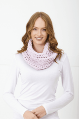 King Cole Yummy Glitz Chunky Scarves, Cowl, Shrug Wrap and Hat Knitting Pattern 6396