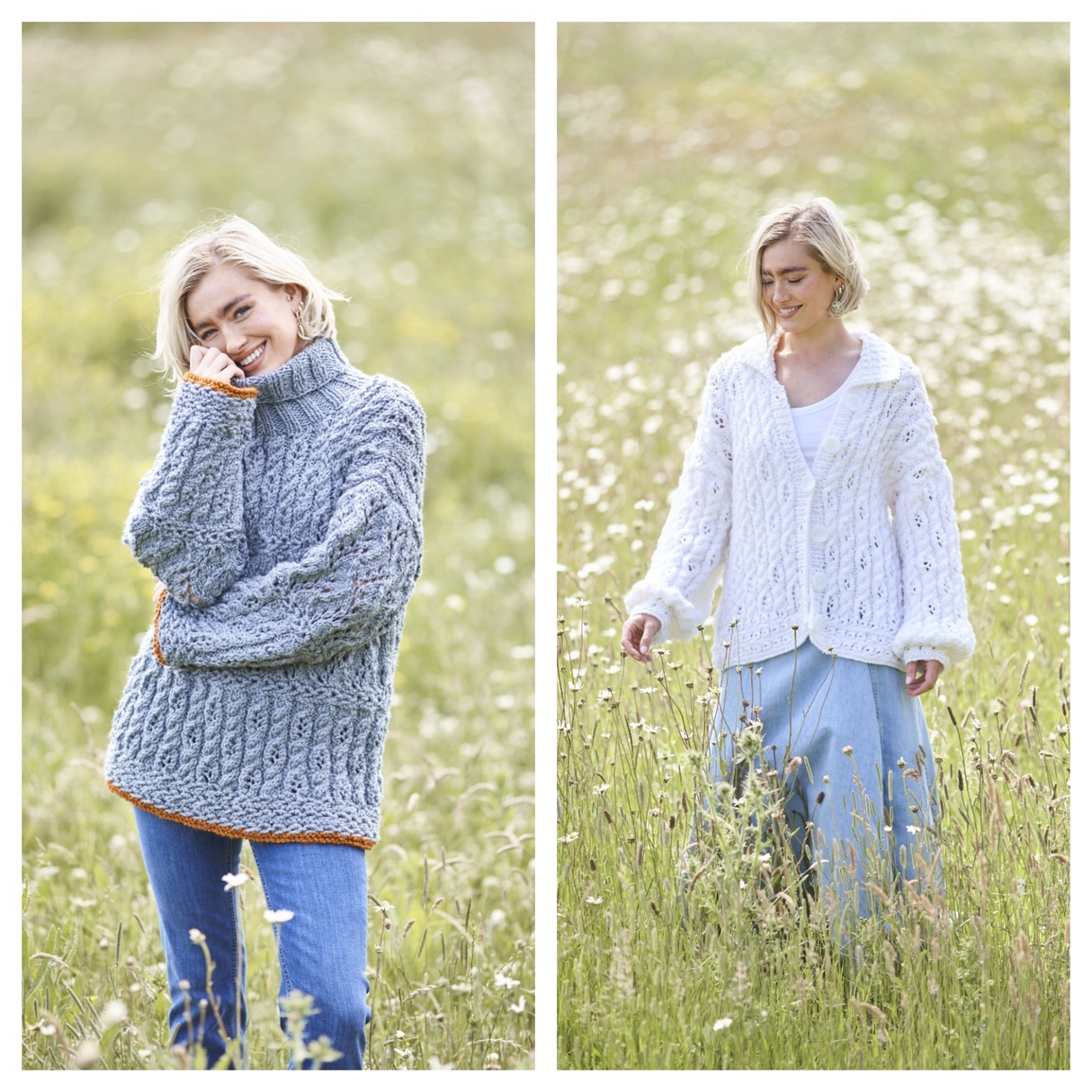 King Cole Dalesway Chunky Sweater and Cardigan Pattern 6411