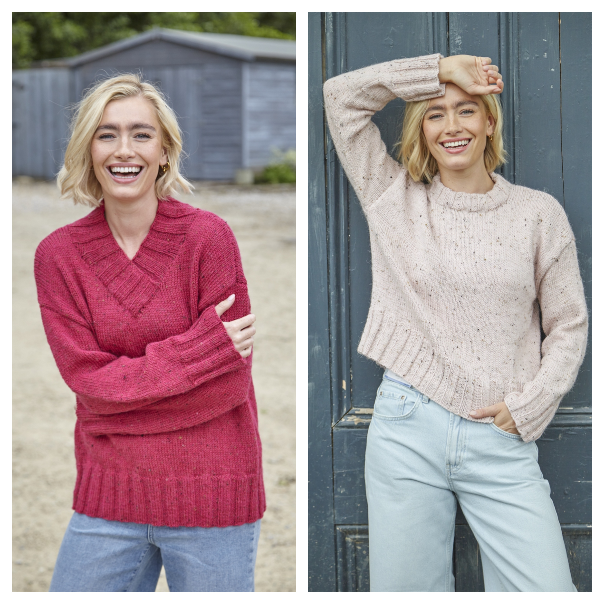 King Cole Hopmespun Aran Sweaters Pattern 6419