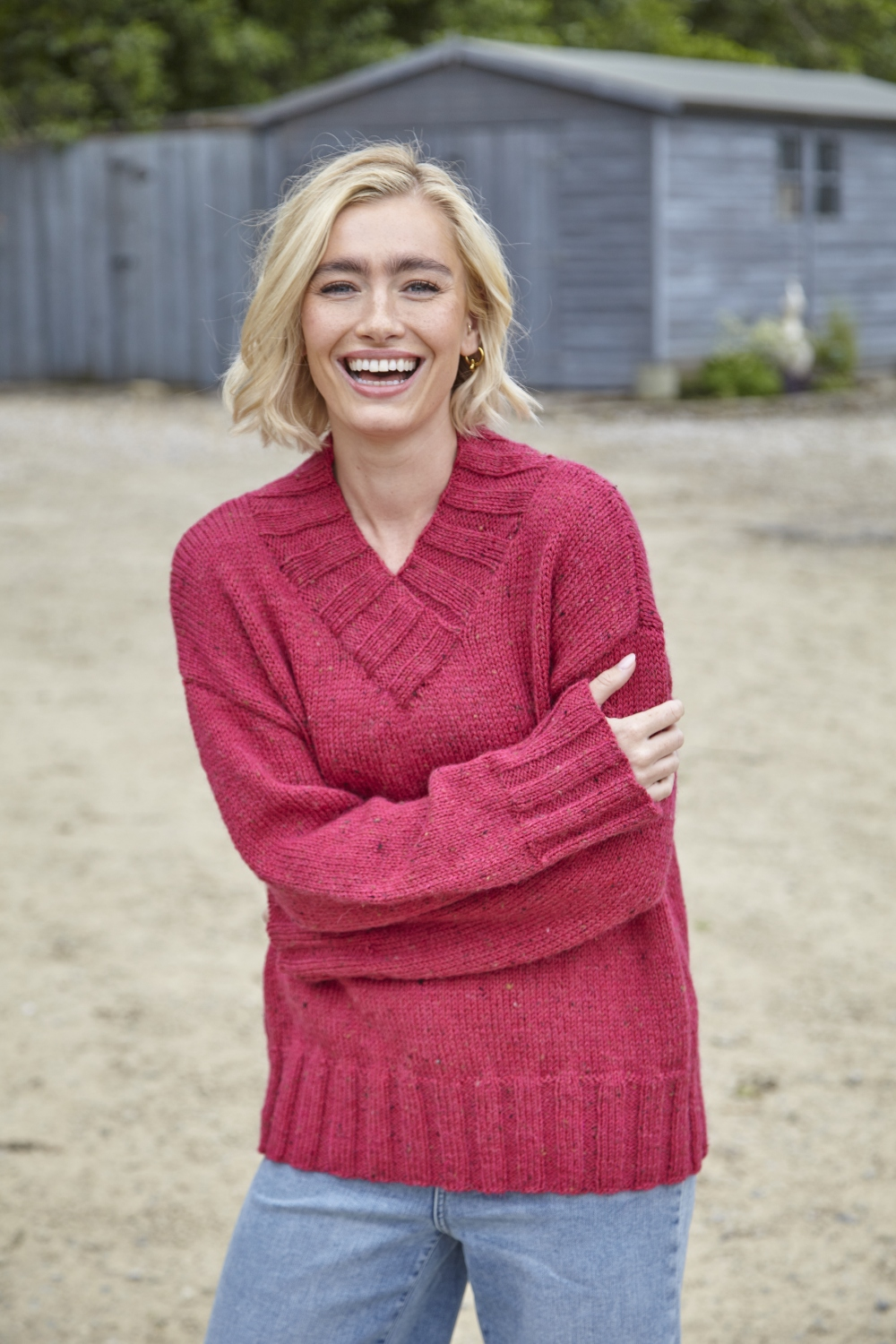 King Cole Hopmespun Aran Sweaters Pattern 6419