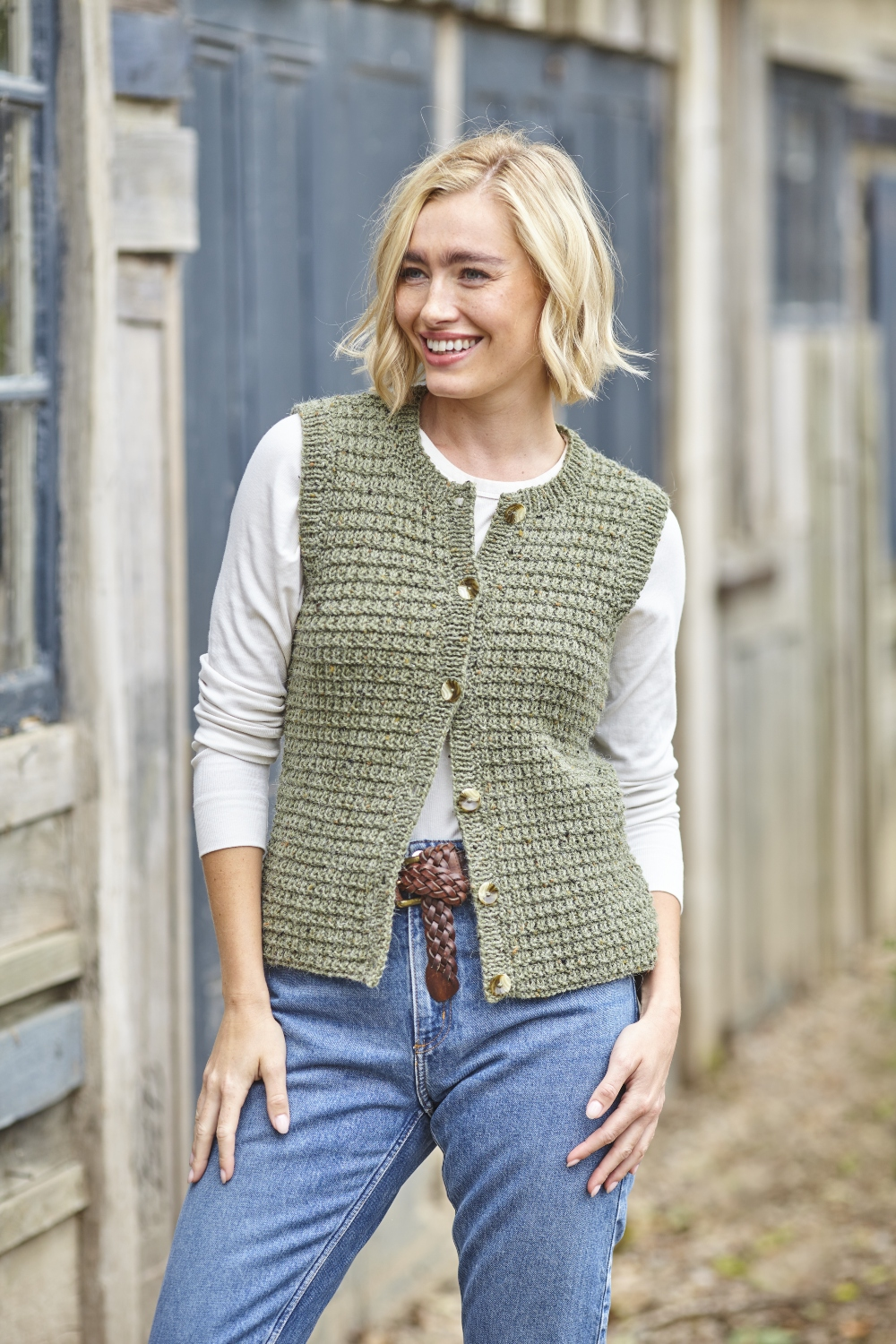 King Cole Homespun Aran Waistcoats Pattern 6421