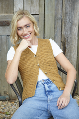 King Cole Homespun Aran Waistcoats Pattern 6421
