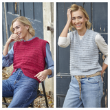 King Cole Homespun Aran Round and V-Neck Tanks Pattern 6423