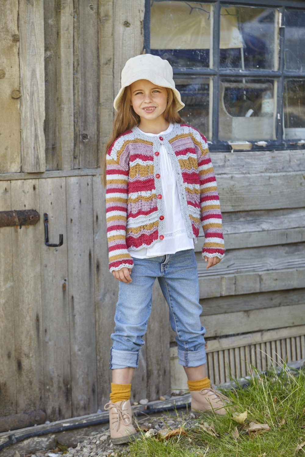 King Cole Homespun Aran Childs’ Cardigans Pattern 6424