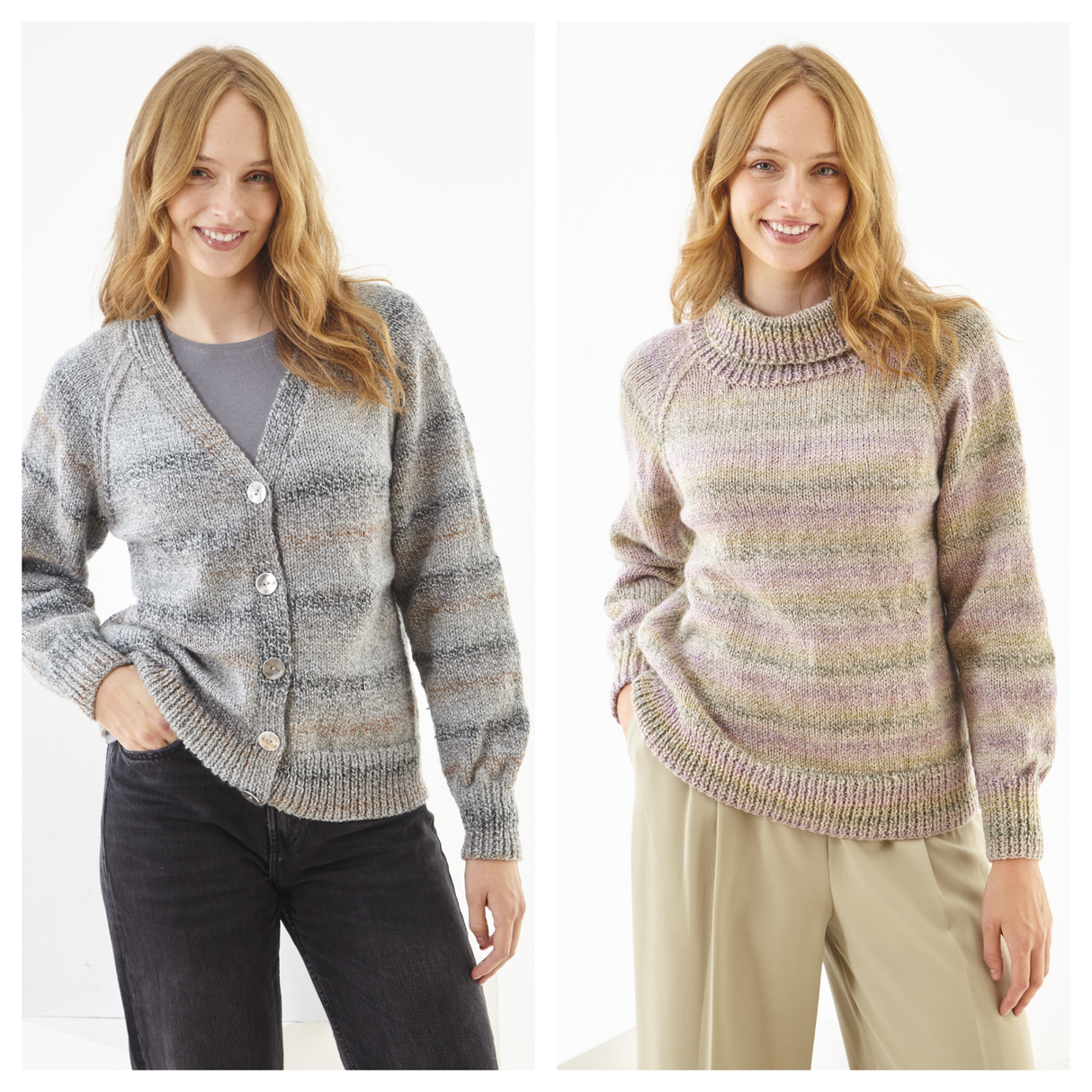 King Cole Crescendo Aran Cardigan and Sweater Pattern 6427