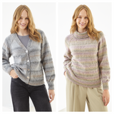 King Cole Crescendo Aran Cardigan and Sweater Pattern 6427