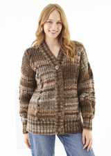 King Cole Cottagespun Chunky Sweater and Cardigan Pattern 6429
