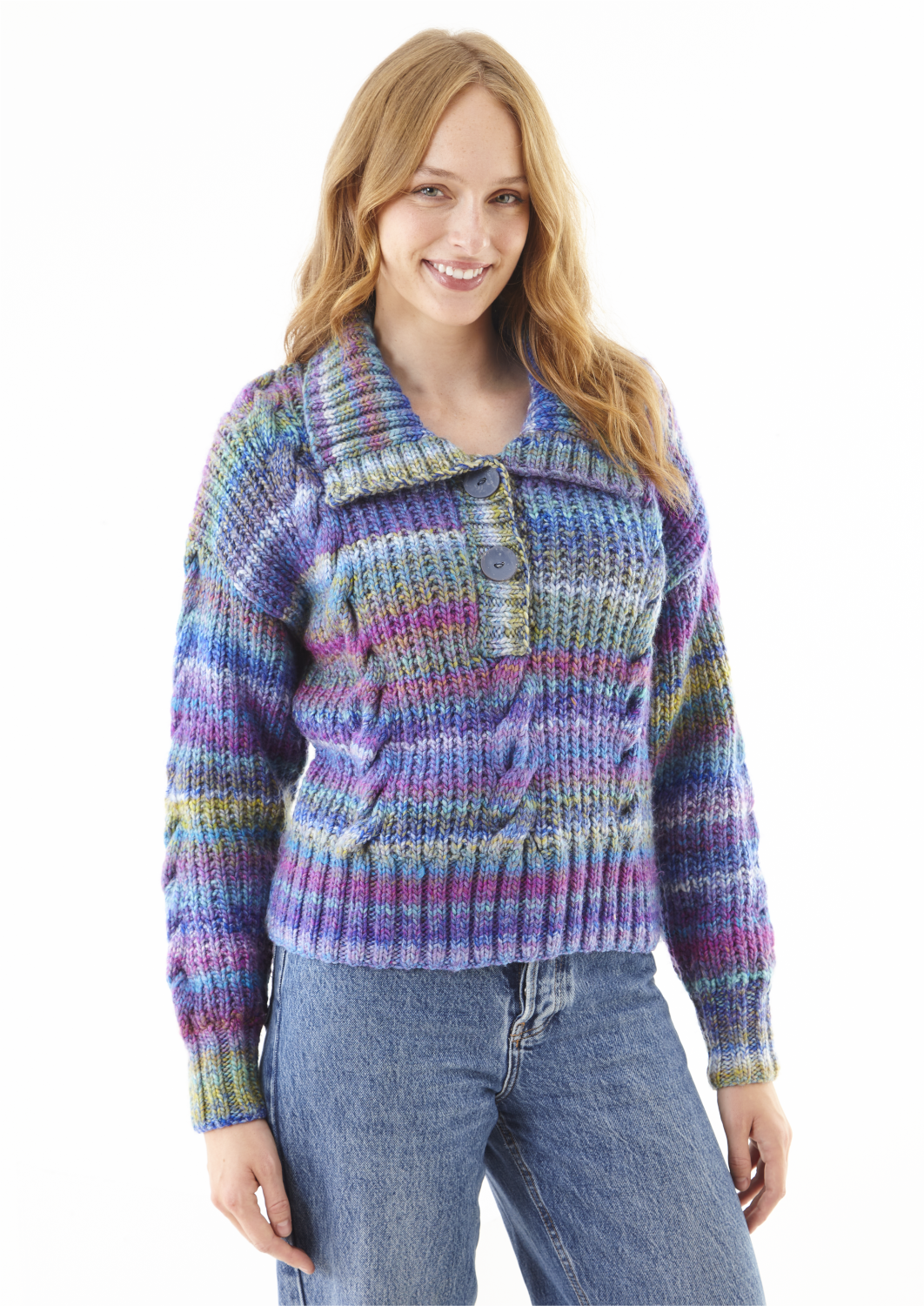 King Cole Cottagespun Chunky Sweater and Cardigan Pattern 6429