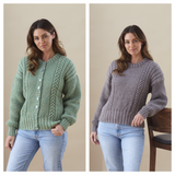 King Cole Merino Blend DK Sweater and Cardigan Pattern 6432