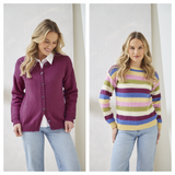 King Cole Luxury Merino DK Sweater and Cardigan Pattern 6437
