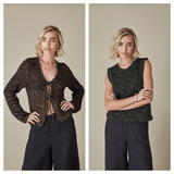 King Cole Firefly Aran Tank Top and Cardigan Pattern 6445