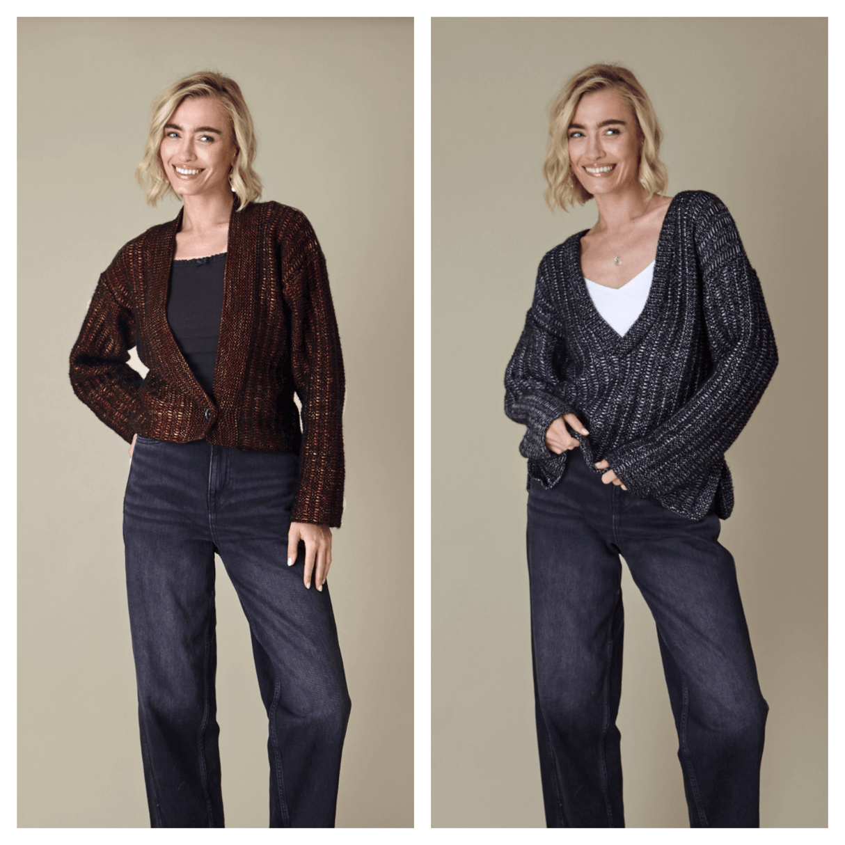 King Cole Firefly Aran Sweater and Cardigan Pattern 6446