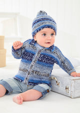King Cole Fjord Baby DK Cardigans & Hat Pattern 6462