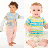 King Cole Fjord Baby DK Cardigan & Sweater Pattern 6465