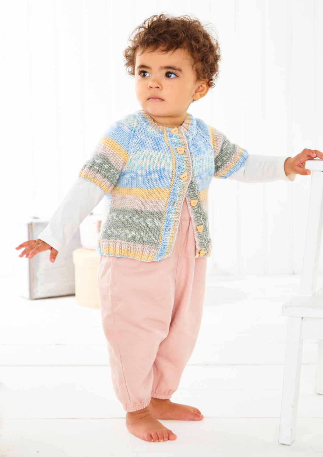 King Cole Fjord Baby DK Cardigan & Sweater Pattern 6465