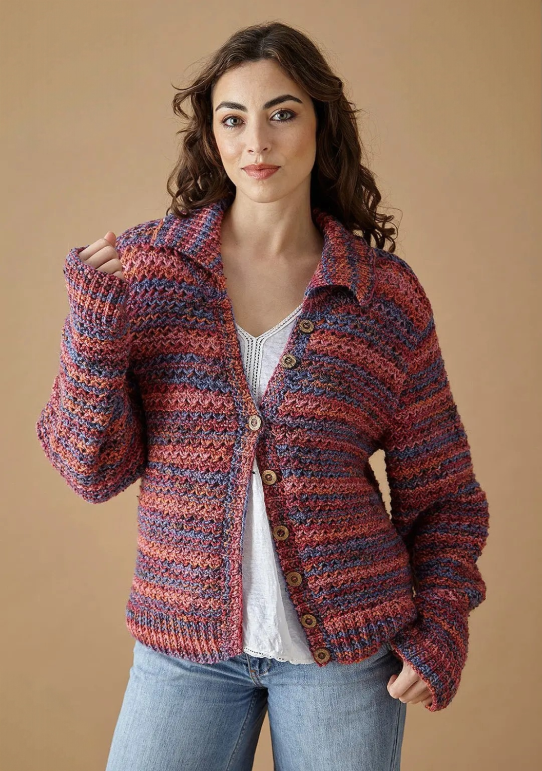 King Cole Homespun Prism Cardigan and Waistcoat Pattern 6468