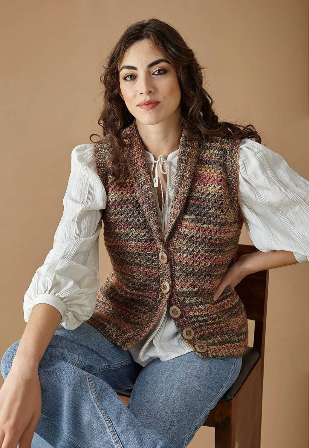 King Cole Homespun Prism Cardigan and Waistcoat Pattern 6468