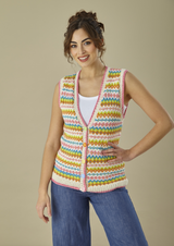 King Cole Finesse Cotton Silk DK Tank Top and Waistcoat Pattern 6474